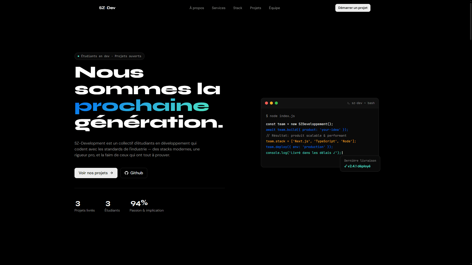 Project SZ Développement